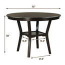 42 Inch 2-tier Round Dining Table with Storage Shelf