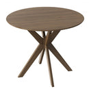 35" Modern Round Wood Dining Table with Solid Legs