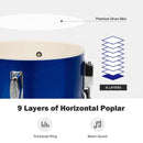 5-Piece Junior Drum Set with 5 Drums-Blue