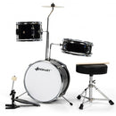 5-Piece Junior Drum Set with 5 Drums-Black