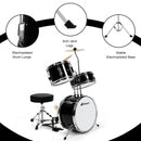 5-Piece Junior Drum Set with 5 Drums-Black