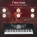 61-Key Electronic Keyboard Piano Starter Set with Stand Bench and Headphones