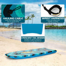 37" Lightweight Bodyboard with Wrist Leash for Kids and Adults-M