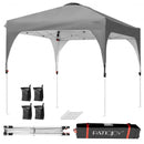 8' x 8' Outdoor Pop Up Tent Canopy Camping Sun Shelter with Roller Bag-Gray