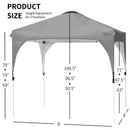 8' x 8' Outdoor Pop Up Tent Canopy Camping Sun Shelter with Roller Bag-Gray