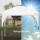 8' x 8' Outdoor Pop Up Tent Canopy Camping Sun Shelter with Roller Bag-White