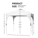 10' x 10' Outdoor Pop-up Camping Canopy Tent with Roller Bag-White
