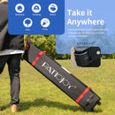 6.6' x 6.6' Outdoor Pop Up Camping Canopy Tent with Roller Bag-Blue