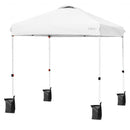 6.6' x 6.6' Outdoor Pop Up Camping Canopy Tent with Roller Bag-White