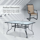 7 Pieces Patio Dining Furniture Set with Rustproof Frame