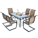 7 Pieces Patio Dining Furniture Set with Rustproof Frame
