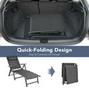 Adjustable Folding Recliner With 7 Backrest Positions-Golden