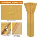 Patio waterproof heater cover with zipper and storage bag-Beige