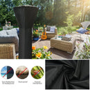 Patio waterproof heater cover with zipper and storage bag-Black