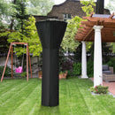 Patio waterproof heater cover with zipper and storage bag-Black