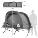 Cot Elevated Compact Tent Set with External Cover-Gray