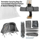 Cot Elevated Compact Tent Set with External Cover-Gray
