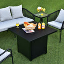 32 Inch 40000 BTU Propane Fire Pit Table with Lid and Fire Glass