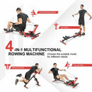 4 in 1 Folding Rowing Machine with Control Panel for Home Gym