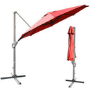11ft Patio Offset Umbrella with 360° Rotation and Tilt System-Wine