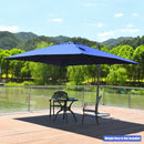 10x13ft Rectangular Cantilever Umbrella with 360° Rotation Function-Navy