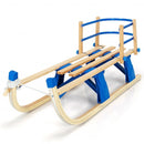 Folding Snowsled Portable Steering Slider with Pulling Rope and Metal Rail