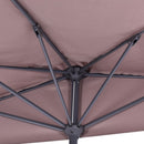 9' Half Round Patio Umbrella Sunshade without Weight Base