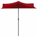 9Ft Patio Bistro Half Round Umbrella -Wine