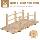 5' Wooden Garden Bridge Arc Stained Finish Footbridge Decorative