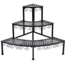 3-Tier Corner Metal Flower Ladder Plant Stand