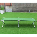 Outdoor Hiking Portable Aluminum Folding Camping Bed with Bag-Green