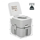 5.3 Gallon Portable Travel Toilet with Piston Pump Flush