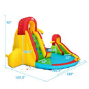 Kids Inflatable Water Slide Bounce House with Climbing Wall and Pool Without Blower