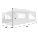 10' x 20' 6 Sidewalls Canopy Tent with Carry Bag-White
