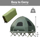 2-Person Foldable Outdoor Camping Tent Cot with Air Mattress and Sleeping Bag