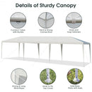 10' x 30' Waterproof Gazebo Canopy Tent with Connection Stakes for Wedding Party