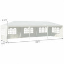 10 x 30 Feet Gazebo Canopy with 5 Removable Sidewalls for Outdoor Party Wedding