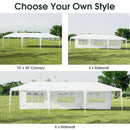 10 x 30 Feet Gazebo Canopy with 5 Removable Sidewalls for Outdoor Party Wedding