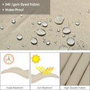 11' Patio Offset Cantilever Umbrella 360° Rotation Aluminum Tilt-Beige