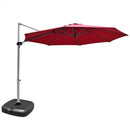 11' Patio Offset Cantilever Umbrella 360° Rotation Aluminum Tilt-Red