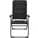 Set of 4 Patio Folding Chairs with Adjustable Backrest-Black