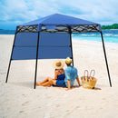 7 x 7 FT Sland Adjustable Portable Canopy Tent w- Backpack-Blue