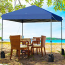 8’x8' Outdoor Pop up Canopy Tent  w-Roller Bag-Blue