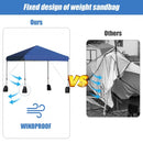 8’x8' Outdoor Pop up Canopy Tent  w-Roller Bag-Blue