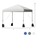 8’x8' Outdoor Pop up Canopy Tent  w-Roller Bag-White