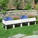 Set of 4 Elevated Flower Vegetable Herb Grow Planter Box