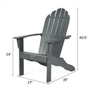 Wooden Outdoor Lounge Chair with Ergonomic Design for Yard and Garden-Gray