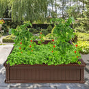 48" Raised Garden Bed Planter for Flower Vegetables Patio-Brown