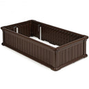 48" x 24" Raised Garden Bed Rectangle Plant Box-Brown