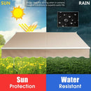 8FT × 6.5FT Retractable Aluminum Patio Sun Awning-Beige